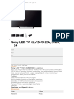 Sony LED TV KLV-24R422A Description