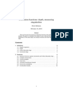 Dimension Functions: Depth, Measuring Singularities: Pieter Belmans February 14, 2014