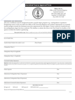 Coterminal Course Approval Form: Information and Instructions