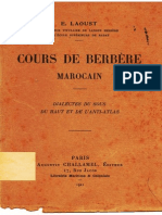 Cours de Berbère Marocain - Dialectes Du Sous, Du Haut Et de l'Anti-Atlas - Émile Laoust (1921)