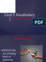 Unit 5 Vocab