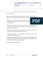 Trabajo: ¿Qué Valores Te Gustaría Transmitir en Tus Clases de Educación Física?