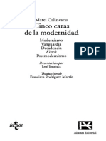 CALINESCU, M. - Las Cinco Caras de La Modernidad. Selección - Cap La Idea de Vanguardia