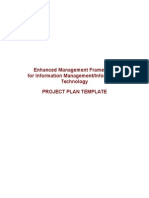 Enhanced Management Framework For Information Management/Information Technology Project Plan Template