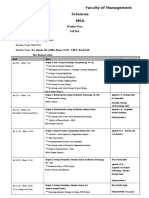 MGT 401-Weekly Plan Fall 2014