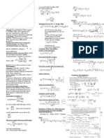 Process Control Formula Sheet