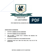 Contract Law Final Exam, May 2010