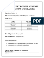 Losses in Fittings Report