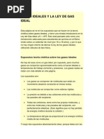 Gases Ideales y La Ley de Gas Ideal