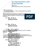 Algebraic Expressions