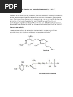 Cuantificacion de Vitamina b1