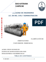 Clasificacion de Cimentaciones