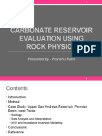 Carbonate Reservoir Evaluation Using Rock Physics