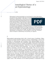 B - AMUNDSON, R. (1983) - The Epistemological Status of A Naturalized Epistemology