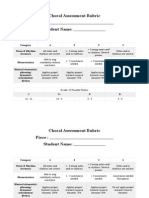 Choral Assessment Rubric