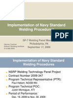 New Implementation of Navy Standard Welding Procedures Castner