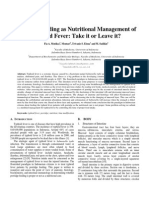 Porridge Feeding As Nutritional Management of Typhoid Fever: Take It or Leave It?