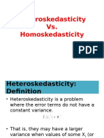 Heteroskedasticity vs. Homoskedasticity