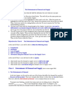 Economics 100 Class 4-Determinants of Demand and Supply