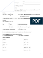 AP Calculus AB - Integration - Notes