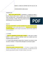 Dez Mandamentos - Lição 5 - Não Tomarás o Nome Do Senhor em Vão - Subsídios