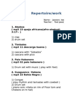 Repertoire/work List: 1. Abakoa (mp3 15 Queja Africana (Afro-Abakuá) 3:17 )