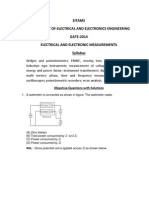 GATE-2014 Electrical Measurements