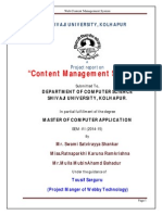 "Content Management System": Shivaji University, Kolhapur