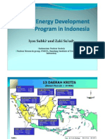 Nuclear Energy Development Program in Indonesia