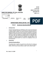 DGCA Operations Circular No 6 1999 Aerodrome Minima