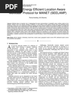 Scalable Energy Efficient Location Aware Multicast Protocol For MANET (SEELAMP)