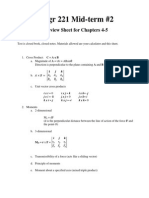 Engr 221 Mid-Term #2: Review Sheet For Chapters 4-5