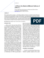 Comparative Study of Flower Sex Ratio in Different Cultivars of PDF