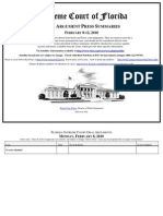 February 2010 Oral Argument Schedule - Florida Supreme Court