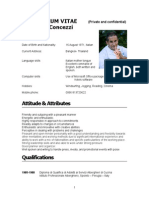 Curriculum Vitae Leonardo Concezzi: (Private and Confidential)