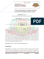 Relationship of Selected Kinematic Variables With The Performance of Double Handedbackhand in Tennis