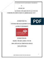 A Study On Investors Behavior Towards Mutual Fund of Corporate Employees in Ahmedabad City