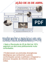 Tensões Político Ideológicas 1974 1976