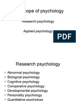 The Scope of Psychology