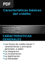 Características Básicas Del Crédito