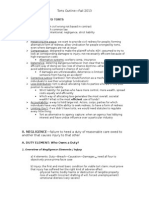 Torts Outline Mortazavi 2013