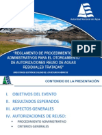 Autorizaciones Reuso de Aguas Residuales Tratadas