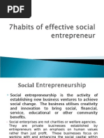 7 Habbits of Social Entrepreneur