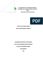 Evaluacion de Factibilidad Tecnica y Economica