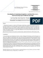 Investigation of Reattachment Length For A Turbulent Flow Over A Backward Facing Step For Different Step Angle