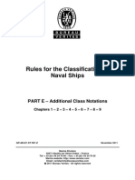 Rules For The Classification Naval Ships Part E - Additional Class Notations - Chapter 1 Al 9 - NR 483.E1 DT R01 E - 2011-11