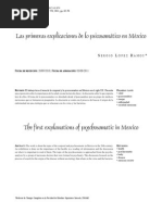 Las Primeras Explicaciones de Lo Psicosomático en México