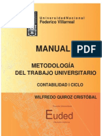 Manual de Metodologia Del Trabajo Universitario Euded 2014 DR Quirozc