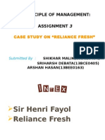 Case Study On Reliance Fresh