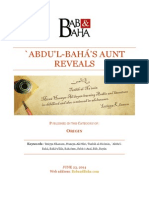 'Abdu'l-Bahá's Aunt Reveals